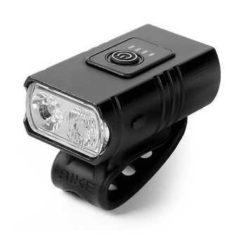 FL Lanternă frontală pentru bicicletă mini cu două capete T6, LED, impermeabil, pentru plimbări nocturne în aer liber.