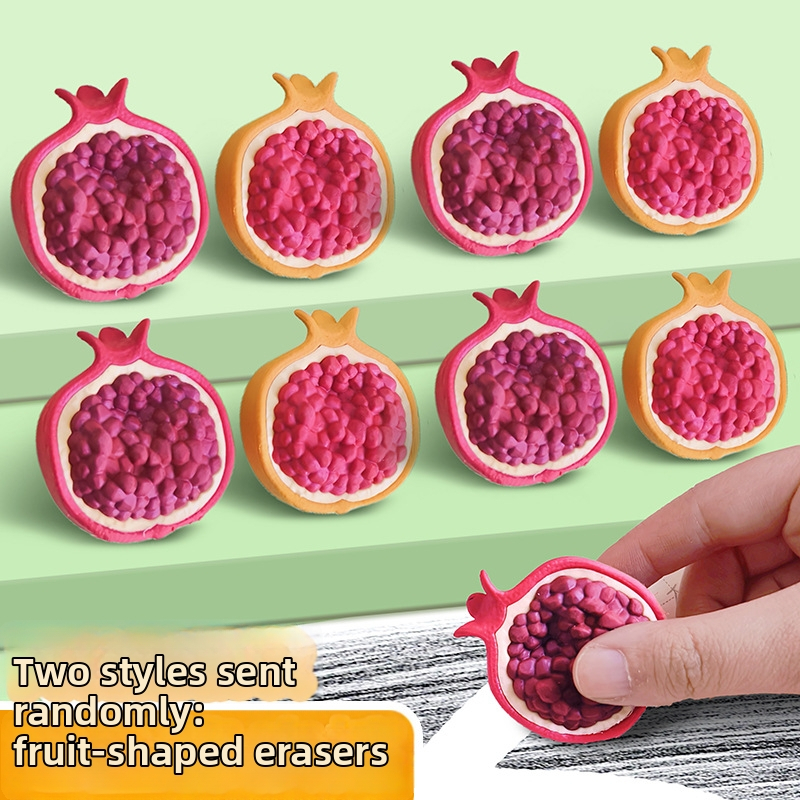 3D ovocná guma – tvar durianu a banánu, kreslený štýl pre deti, PVC, model 5485