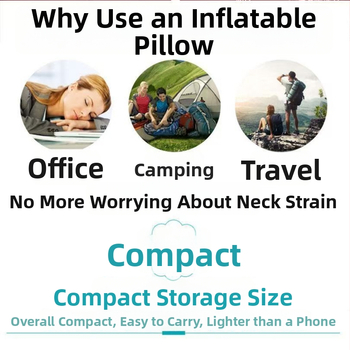Надуваема правоъгълна PVC пътна възглавница за възрастни – единичен потребител, лумбална опора