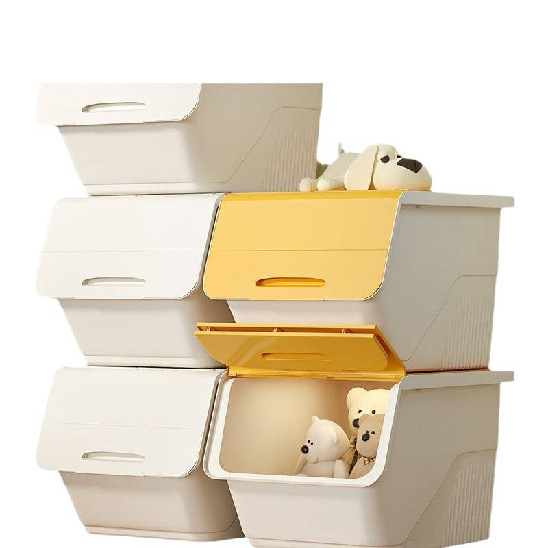 Cutie de depozitare pentru jucării cu capac flip-top și deschidere înclinată, plastic PP, 30–40 L, rezistentă la praf, multifuncțională