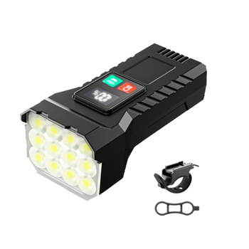 Far frontal de bicicletă, luminozitate mare, încărcare USB-C, baterie 1500mAh, prindere cu curea, pentru plimbări nocturne și călătorii lungi