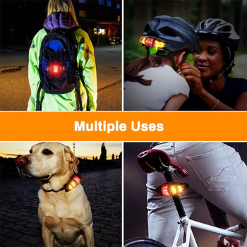 Zhiwei lampa spate USB reîncărcabilă, wireless, cu telecomandă pentru biciclete de munte