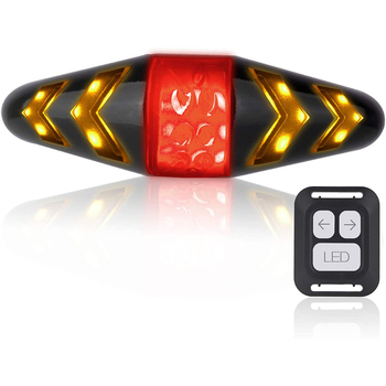 Zhiwei lampa spate USB reîncărcabilă, wireless, cu telecomandă pentru biciclete de munte