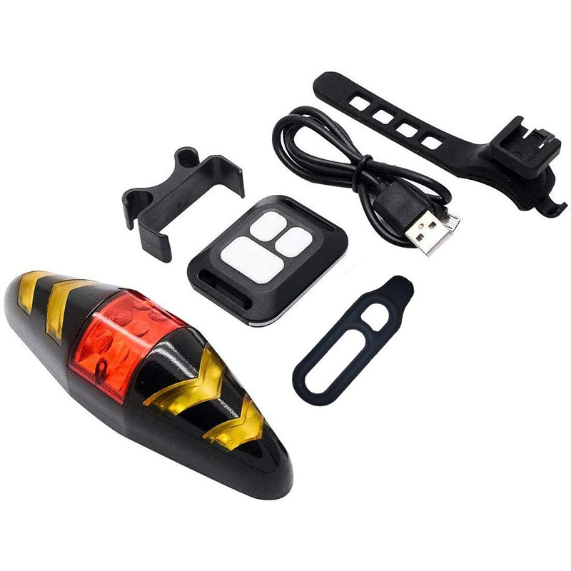 Zhiwei lampa spate USB reîncărcabilă, wireless, cu telecomandă pentru biciclete de munte