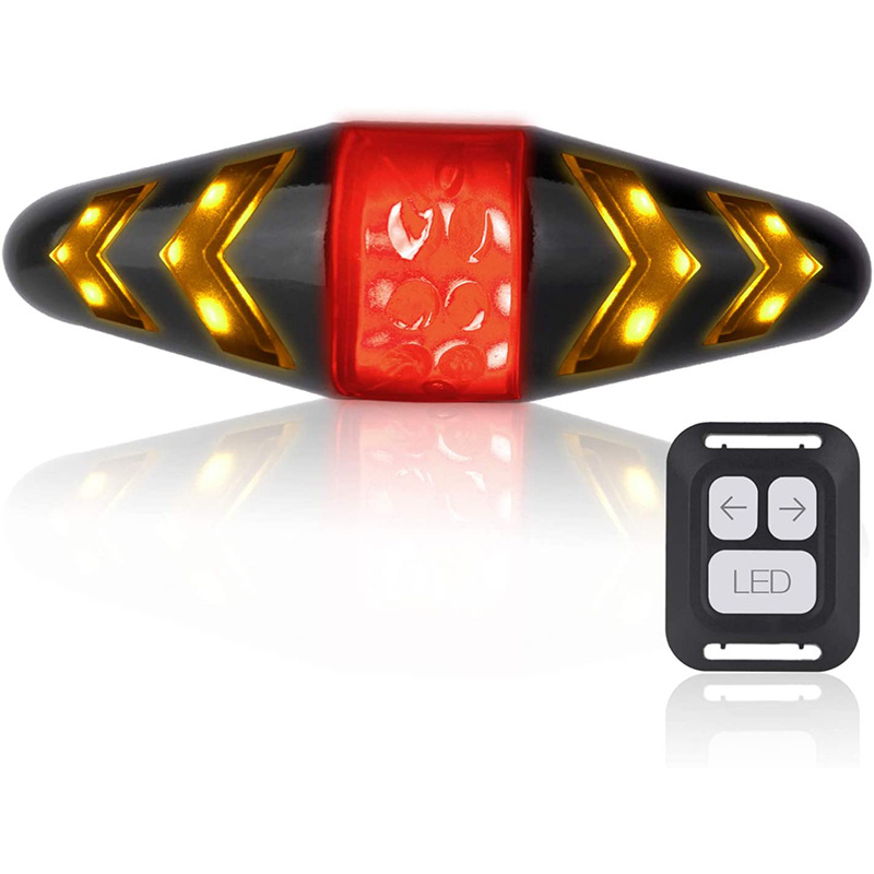 Zhiwei lampa spate USB reîncărcabilă, wireless, cu telecomandă pentru biciclete de munte