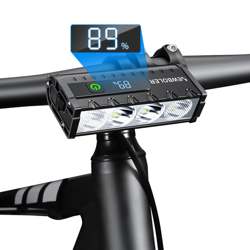 NEWBOLER Lampa frontală pentru bicicletă – Ultra-luminoasă pentru ciclism nocturn pe biciclete de drum