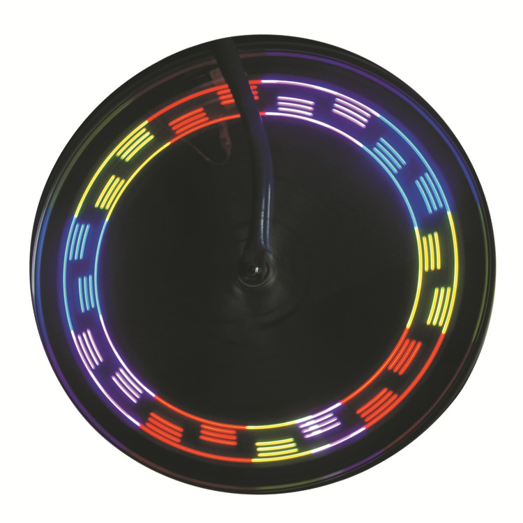 Lumină pentru spițe de bicicletă - model cu 30 de imagini, baterie 1x AAA, pentru plimbări nocturne, compatibil cu transmisie fixă