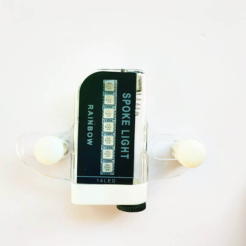 Lumină pentru spițe de bicicletă - model cu 30 de imagini, baterie 1x AAA, pentru plimbări nocturne, compatibil cu transmisie fixă