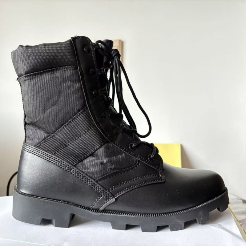 Uniszex magas szárú taktikai bakancs, lélegző Oxford anyagból, kültéri túrákhoz és hegymászáshoz