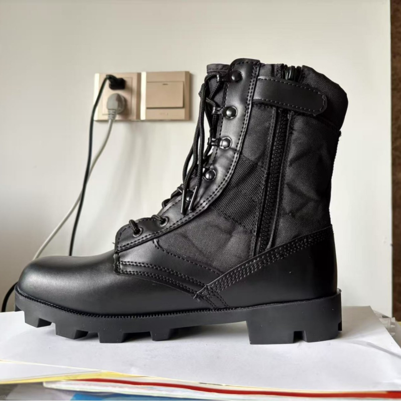 Uniszex magas szárú taktikai bakancs, lélegző Oxford anyagból, kültéri túrákhoz és hegymászáshoz