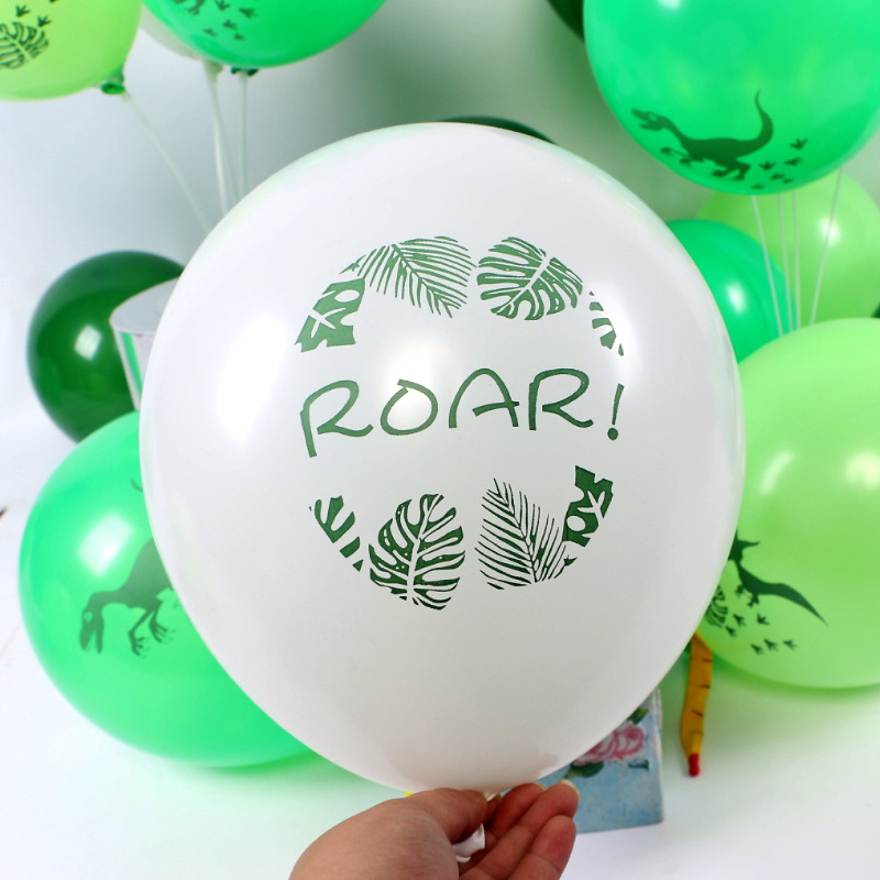 Lateks balon okruglog oblika s karikaturom dinosaura, pojačan latex