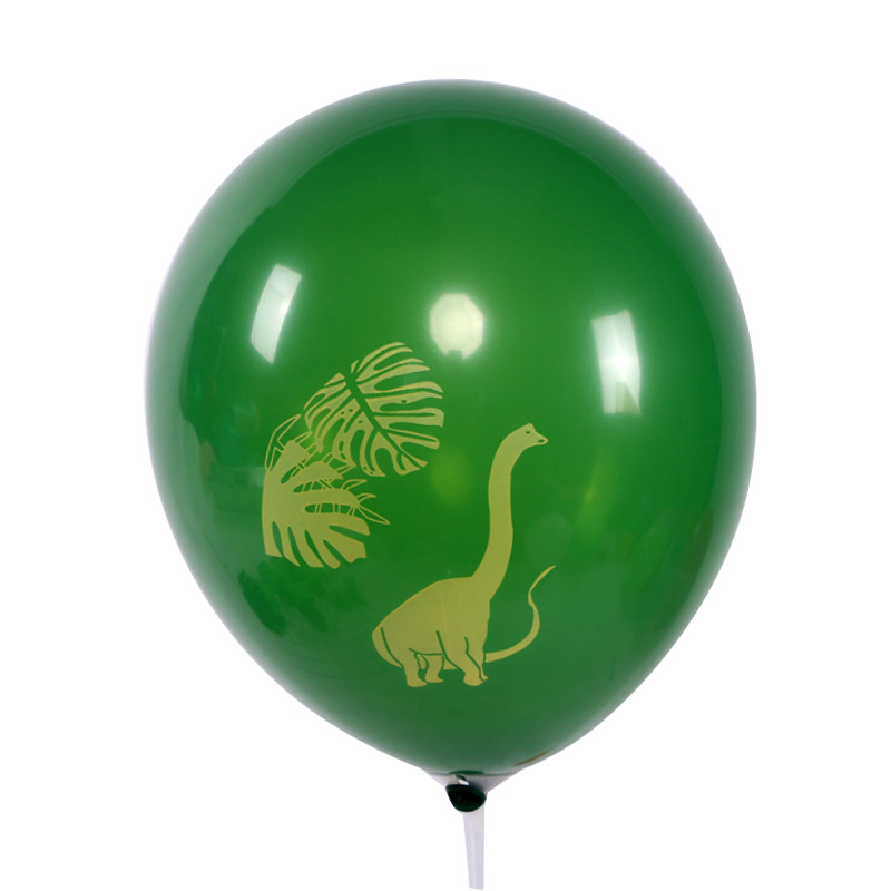 Lateks balon okruglog oblika s karikaturom dinosaura, pojačan latex