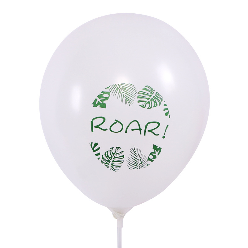 Lateks balon okruglog oblika s karikaturom dinosaura, pojačan latex