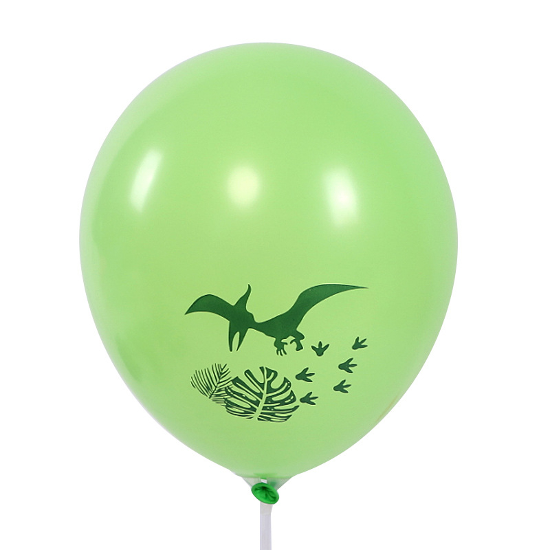 Lateks balon okruglog oblika s karikaturom dinosaura, pojačan latex