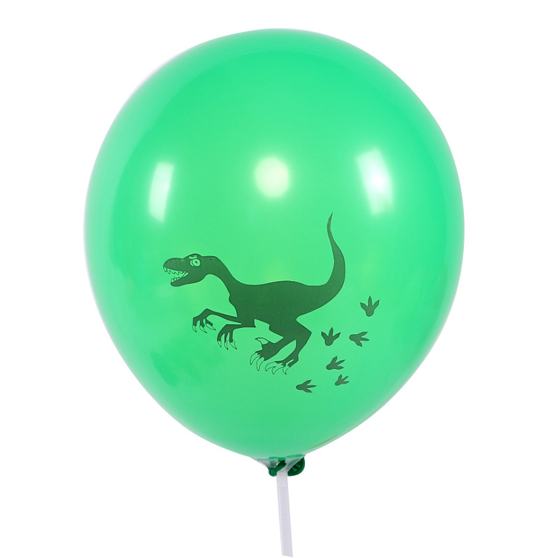 Lateks balon okruglog oblika s karikaturom dinosaura, pojačan latex