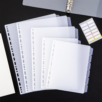Jay 5S-4155 Пластмасов матово-прозрачен разделител за тетрадка с универсално дупково отвори за рефили – страница класификация каталог