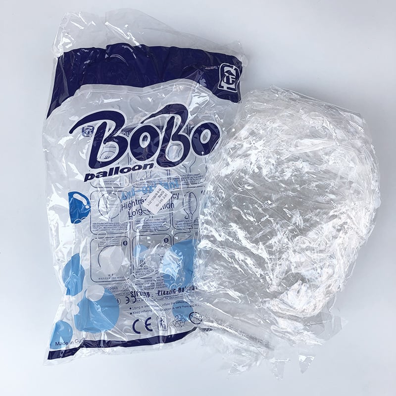 Many Wave Ball balon, prozirni plast, okrugli, bez loga