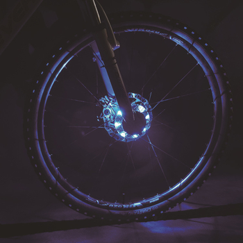 L05B LED svjetlo za hubu kotača bicikla – punjivo LED svjetlo za kotač, dugotrajna baterija, noćno vožnja uz upozorenje