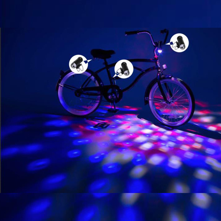 Svjetlo za upravljač bicikla, KTV svjetlo za bicikl, disco svjetlo za bicikl (LED)