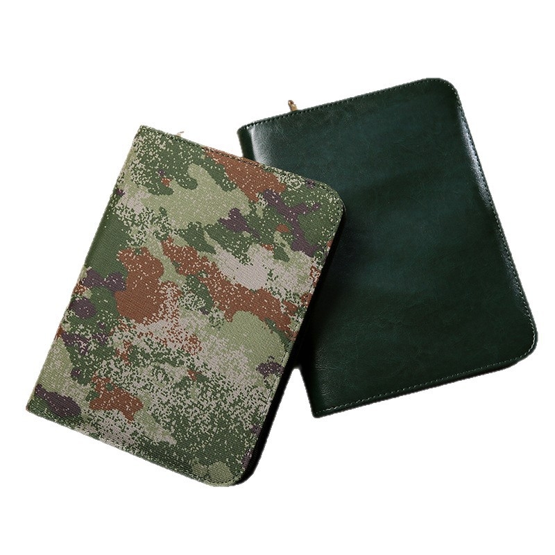 Зипер тефтер с подвижен бележник и камуфлажен дизайн, модел Dy25-105, 6 дупки, 100 листа