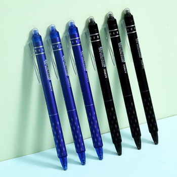 Θερμοδιαγραπτικό στυλό για μαθητές με μηχανισμό κλικ — Minimalist Diamond Erasable Pen, ανοξείδωτο άκρο, πλαστικό περίβλημα