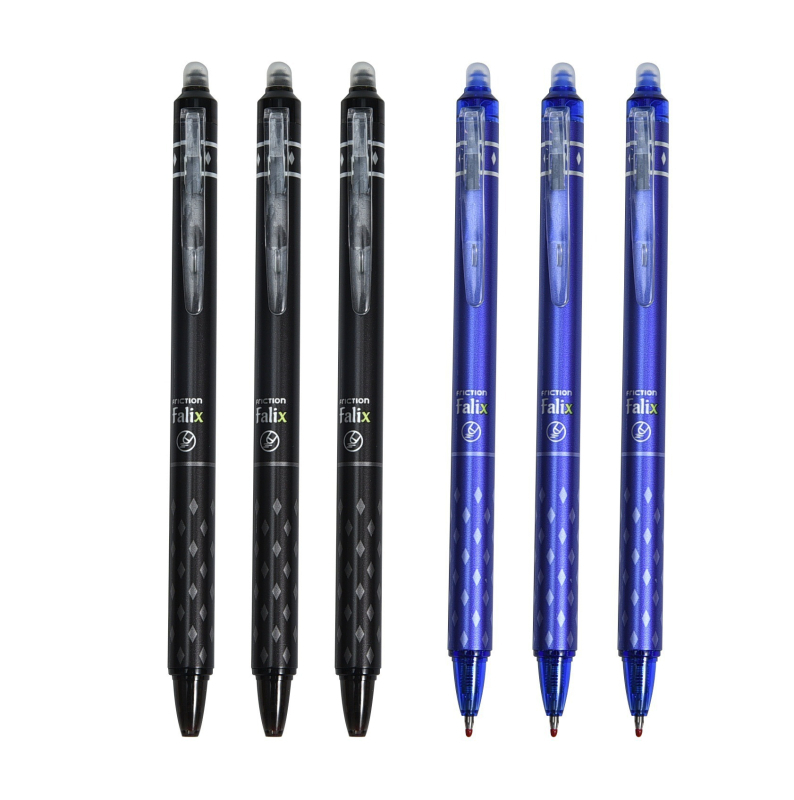 Θερμοδιαγραπτικό στυλό για μαθητές με μηχανισμό κλικ — Minimalist Diamond Erasable Pen, ανοξείδωτο άκρο, πλαστικό περίβλημα