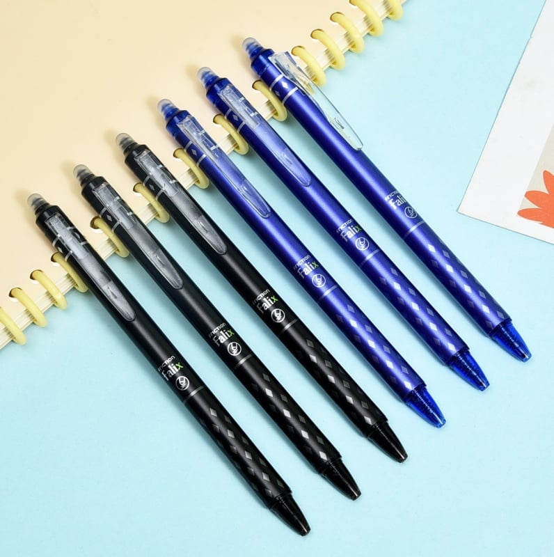 Θερμοδιαγραπτικό στυλό για μαθητές με μηχανισμό κλικ — Minimalist Diamond Erasable Pen, ανοξείδωτο άκρο, πλαστικό περίβλημα