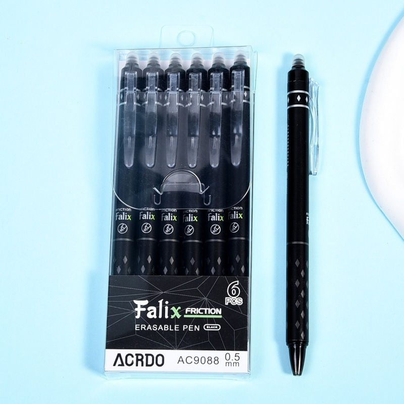 Θερμοδιαγραπτικό στυλό για μαθητές με μηχανισμό κλικ — Minimalist Diamond Erasable Pen, ανοξείδωτο άκρο, πλαστικό περίβλημα