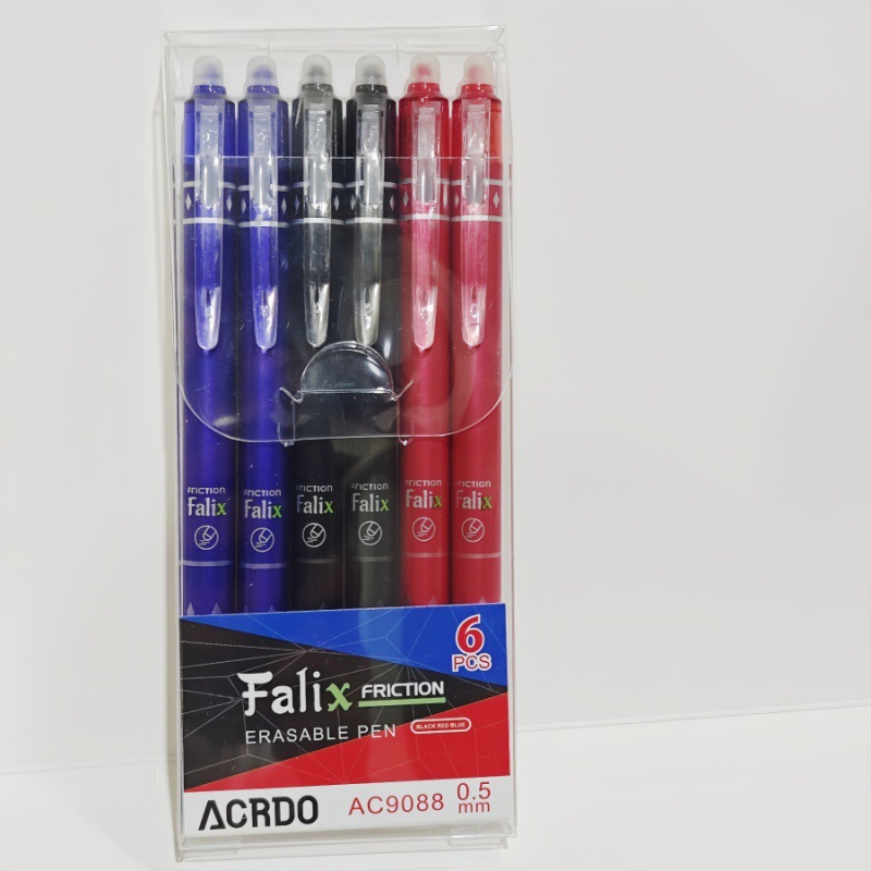 Θερμοδιαγραπτικό στυλό για μαθητές με μηχανισμό κλικ — Minimalist Diamond Erasable Pen, ανοξείδωτο άκρο, πλαστικό περίβλημα