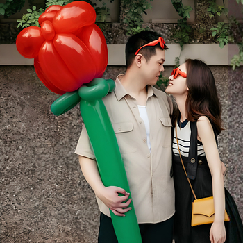 Shicai balon od aluminijske folije, Valentinovo dekor, rekvizit za fotografije, bez loga