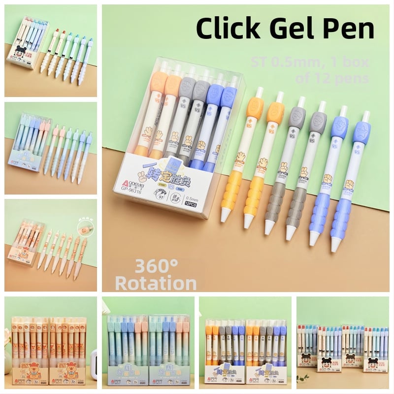 Gel Pen Turn the Pen: 360° περιστρεφόμενος μηχανισμός, άκρη τύπου St, πλαστικό περίβλημα, μη διαγράφεται, συσκευασία σε κουτί