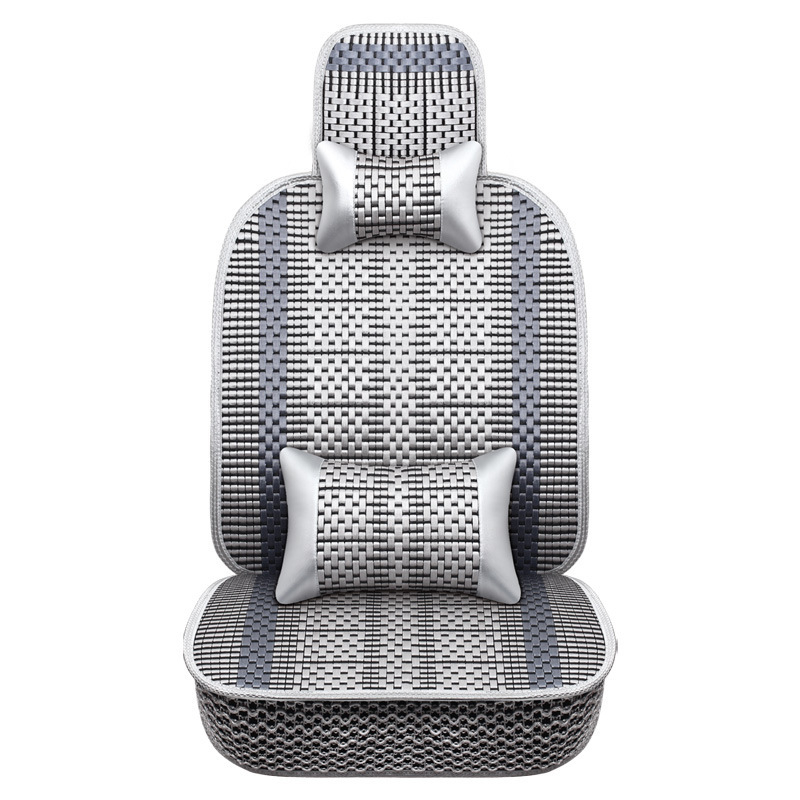 Κάλυμμα καθίσματος αυτοκινήτου για μπροστινά καθίσματα, καλοκαιρινή δροσιά Ice Silk, αναπνεύσιμο, γέμισμα βαμβάκι, επιφάνεια πολυεστέρα