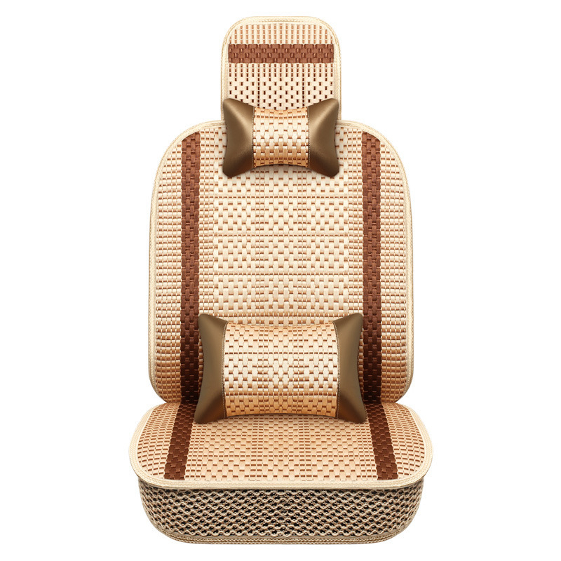 Κάλυμμα καθίσματος αυτοκινήτου για μπροστινά καθίσματα, καλοκαιρινή δροσιά Ice Silk, αναπνεύσιμο, γέμισμα βαμβάκι, επιφάνεια πολυεστέρα