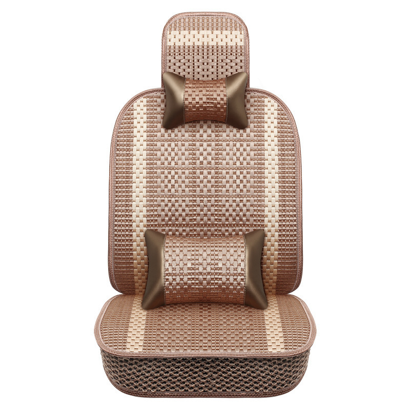 Κάλυμμα καθίσματος αυτοκινήτου για μπροστινά καθίσματα, καλοκαιρινή δροσιά Ice Silk, αναπνεύσιμο, γέμισμα βαμβάκι, επιφάνεια πολυεστέρα