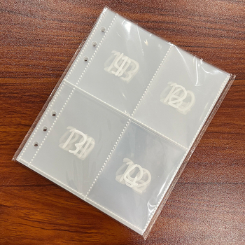 Книжка за 100-дневно предизвикателство по спестяване със 6 отвора, 25 листа, прозрачни PP вътрешни страници с 4 клетки, модел WY-10025