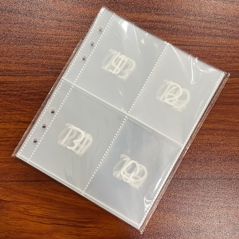 Книжка за 100-дневно предизвикателство по спестяване със 6 отвора, 25 листа, прозрачни PP вътрешни страници с 4 клетки, модел WY-10025