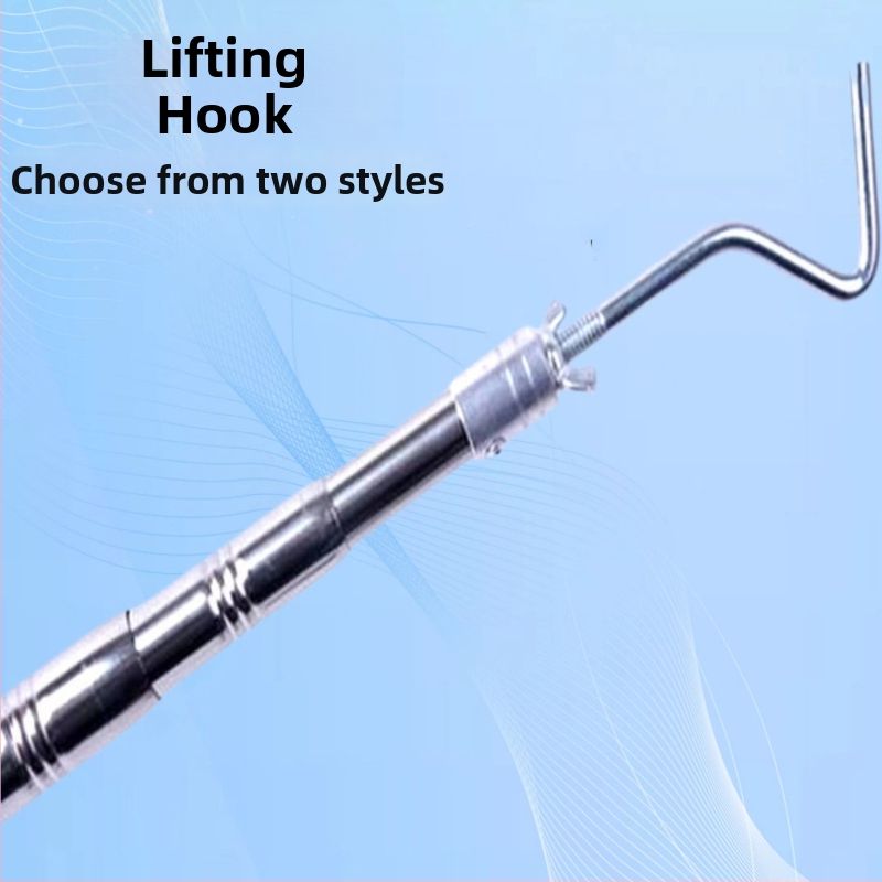 Telescopická tyč pre klietky na ryby — nerezová oceľ, rozšíriteľná, Eight-pin Fishers