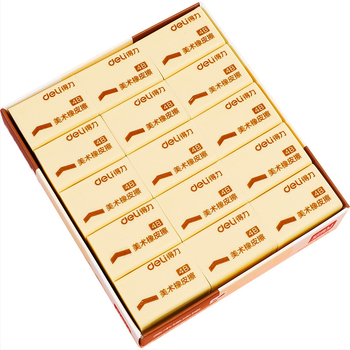 Guma na vymazanie Deli 7535/7534, obdĺžnikový tvar, materiál: guma/plast, na výtvarné a školské použitie