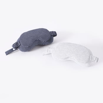 Μάσκα ματιών από ιαπωνικό βαμβάκι και μαξιλάρι λαιμού 2-σε-1, φορητό ταξιδιωτικό μαξιλάρι σε σχήμα U, ύφασμα από 100% βαμβάκι, γέμισμα από κόκκους αφρού