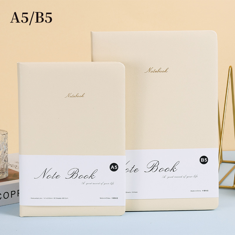 Berison 001 Üzleti notesz műbőr borítóval, ragasztott varrattal záródó kötés, Dowling papír 80 g, testre szabható logó, üzleti iroda stílus