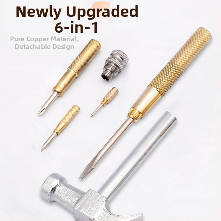 6-σε-1 πολυλειτουργικό σφυρί με κεφαλή από σίδηρο και κατσαβίδι σταυρού