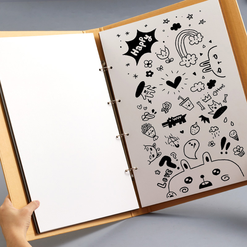 CENS A3 папка за листове с 4 дупки или 2 дупки, 15 листа, материал PP и крафт хартия, печат на лого, персонализиране