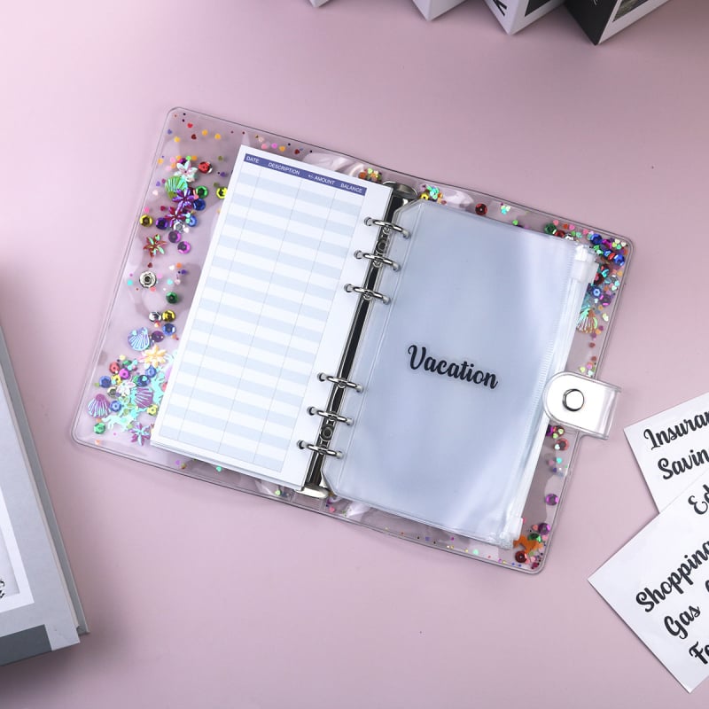 Set za bilježnice s mekanim kožnim omotom, PVC listovi, 6 rupa, model BS-6554, Bai Sheng, mogućnost prilagođavanja