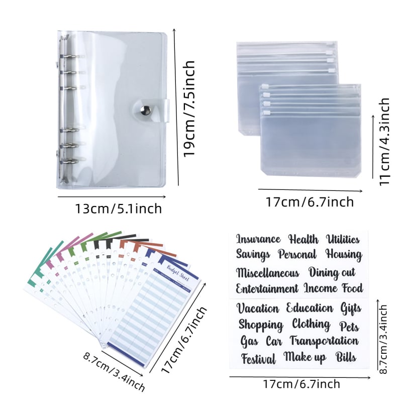 Set za bilježnice s mekanim kožnim omotom, PVC listovi, 6 rupa, model BS-6554, Bai Sheng, mogućnost prilagođavanja