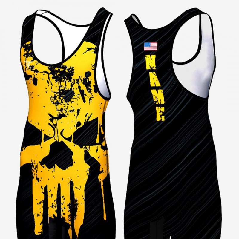 Цялостен борцов костюм с термопринт за фитнес, за мъже и жени, полиестер 96% с подплата 95%, шарки: райета, едноцветен, камуфлаж