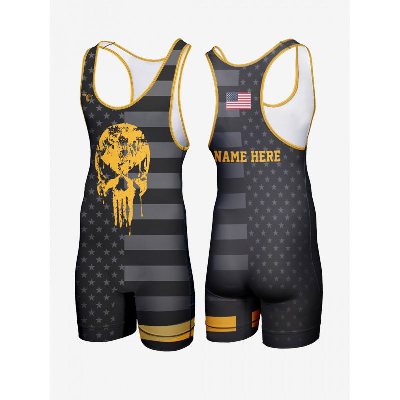 Цялостен борцов костюм с термопринт за фитнес, за мъже и жени, полиестер 96% с подплата 95%, шарки: райета, едноцветен, камуфлаж