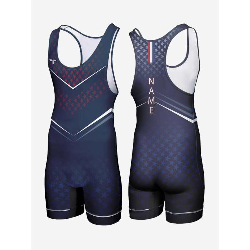 Цялостен борцов костюм с термопринт за фитнес, за мъже и жени, полиестер 96% с подплата 95%, шарки: райета, едноцветен, камуфлаж