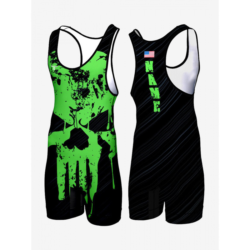 Цялостен борцов костюм с термопринт за фитнес, за мъже и жени, полиестер 96% с подплата 95%, шарки: райета, едноцветен, камуфлаж