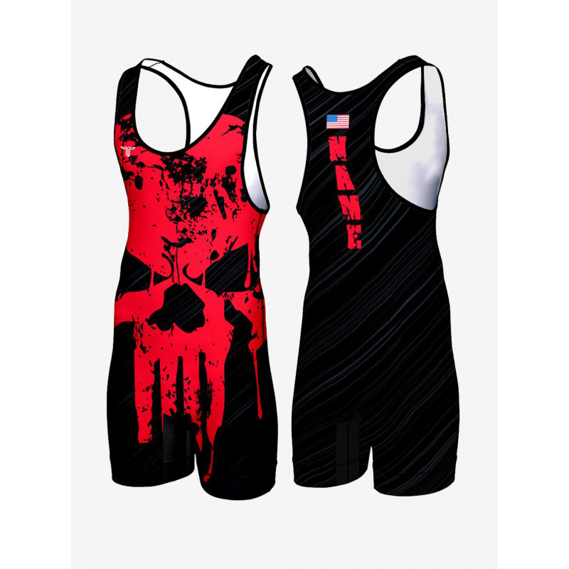 Цялостен борцов костюм с термопринт за фитнес, за мъже и жени, полиестер 96% с подплата 95%, шарки: райета, едноцветен, камуфлаж