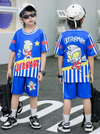 Gyerek kosárlabda egyenruhája, uniszex, 24-darabos készlet, poliészter anyag, nyár–tavasz–őszre, futáshoz és labdajátékokhoz